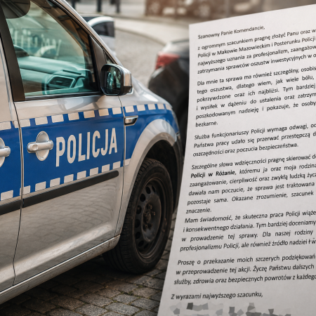 "Doceniam Państwa determinację" - taki list trafił na biurko komendanta
