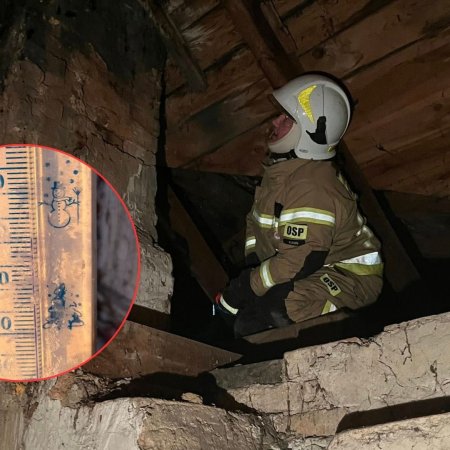 Ponikiew Mała: Pożar sadzy w ekstremalnym mrozie. Strażacy w akcji przy -20 stopniach! [ZDJĘCIA]