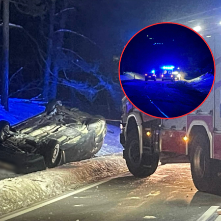 Kierowca uciekał przed policją, dachował. Usłyszy zarzuty [ZDJĘCIA]