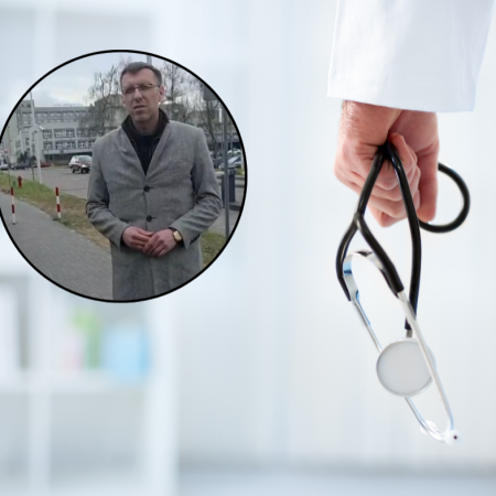 Poseł Grabowski bije na alarm przed szpitalem w Ostrołęce. "Pacjenci nie mogą czekać" [WIDEO]