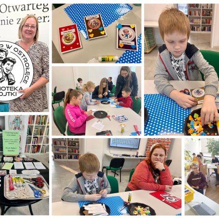 Warsztaty w Bibliotece Wojtki. Dzieci robiły kartki dla dziadków [ZDJĘCIA]