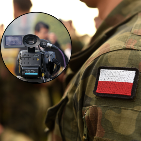 Incydent przed jednostką wojskową. Wezwano policję