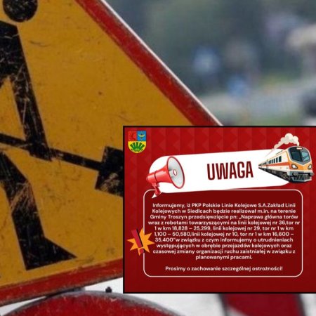 Remonty na torach w gminie Troszyn. Kierowcy muszą liczyć się z utrudnieniami