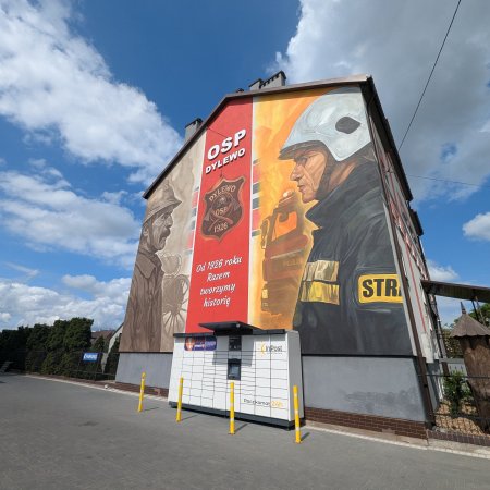Mural strażacki na 100-lecie OSP w Dylewie! "To piękna pamiątka" [WIDEO, ZDJĘCIA]