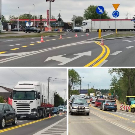 Wjazd do Ostrołęki utrudniony! Na Stacha Konwy są zwężenia! [ZDJĘCIA]