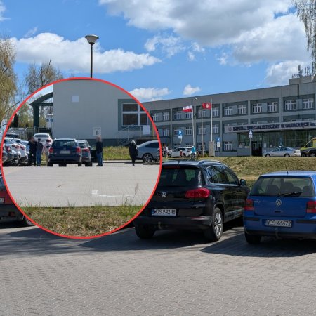 Furia w ostrołęckim szpitalu: 37-letnia Ukrainka wpadła w szał i demolowała auta! [ZDJĘCIA]