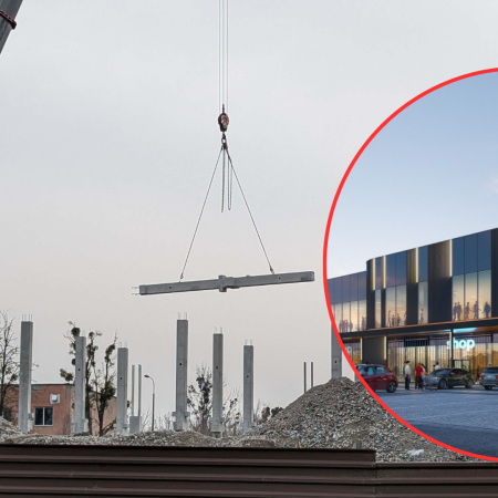 Nowe centrum handlowe na mapie Ostrołęki. Hanna Park nabiera kształtów [WIDEO, ZDJĘCIA]