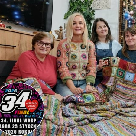 Wyjątkowe rękodzieło z gminy Rzekuń na aukcji WOŚP. Ruszyła licytacja szydełkowego pledu! [ZDJĘCIA]