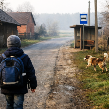 Sołtys bije na alarm. "Dzieci nie mogą bezpiecznie dotrzeć do autobusu"