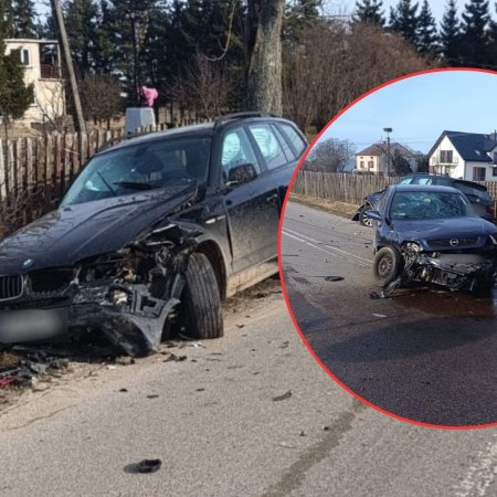 Kraksa dwóch aut pod Goworowem. Co ustaliła policja? [ZDJĘCIA]