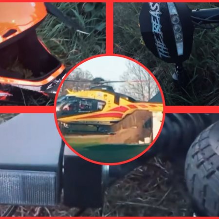 Dramatyczny finał przejażdżki elektryczną hulajnogą. W akcji śmigłowiec LPR! [WIDEO]