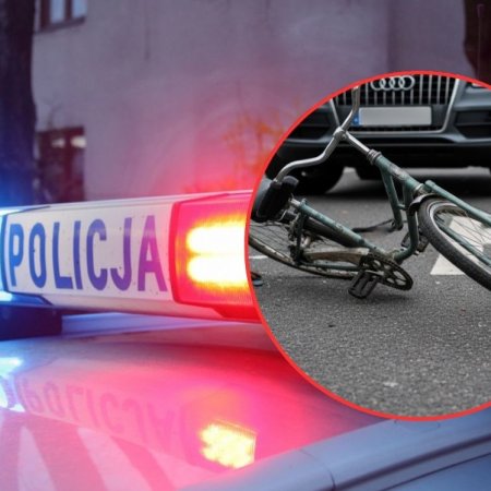 Chwila nieuwagi i dramat na drodze. Rowerzystka trafiła do szpitala po zderzeniu z audi