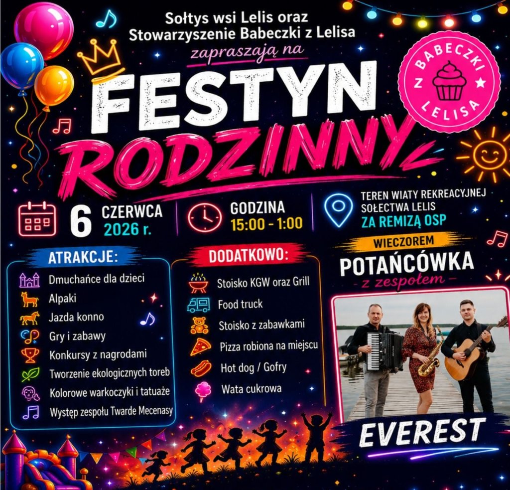Festyn Rodzinny w Lelisie. Sprawdź, jakie atrakcje przygotowano dla mieszkańców
