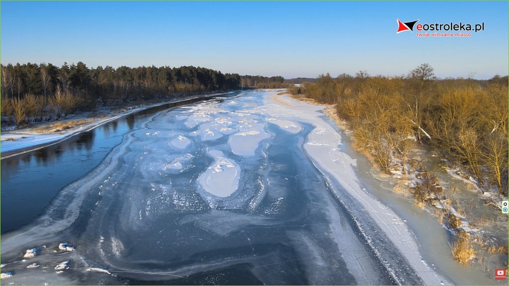 Zima na Narwi: Kra i lód w okolicy Teodorowa [WIDEO]