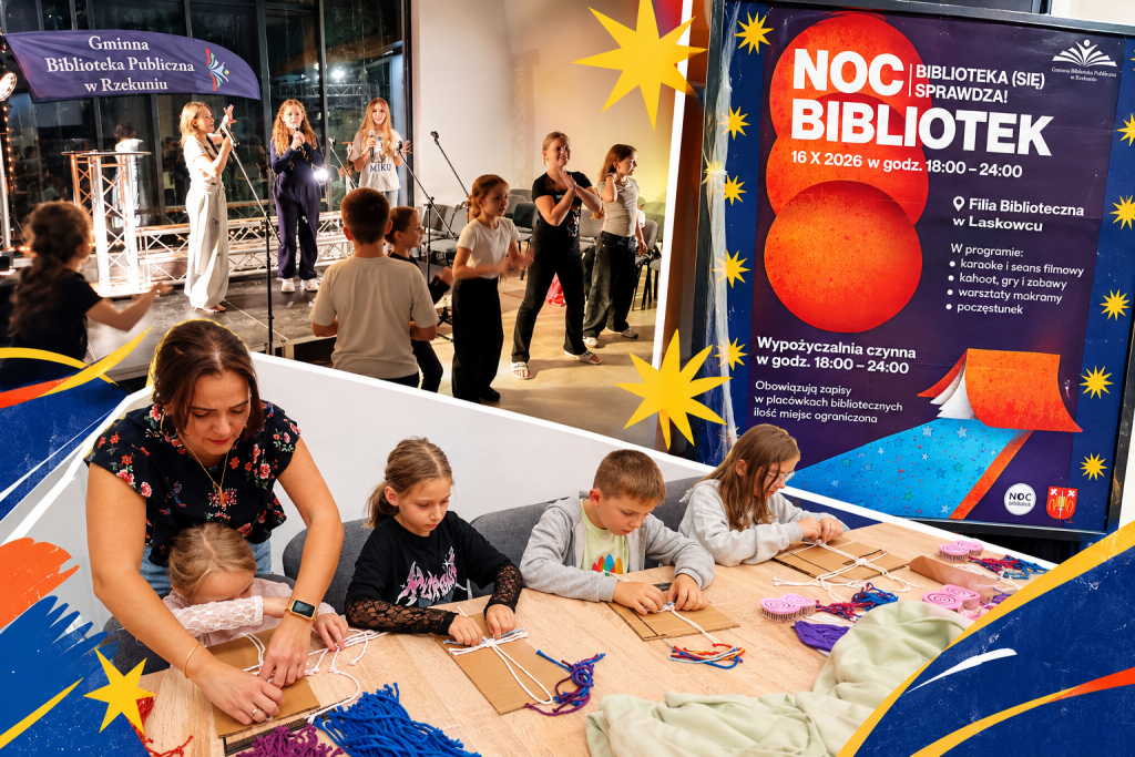 Cicha biblioteka? Nie tym razem! Noc Bibliotek w Laskowcu pełna emocji [ZDJĘCIA]