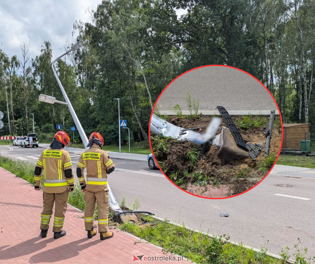 Uderzył w latarnię i uciekł. Zostawił policjantom najważniejszy trop [WIDEO, ZDJĘCIA]