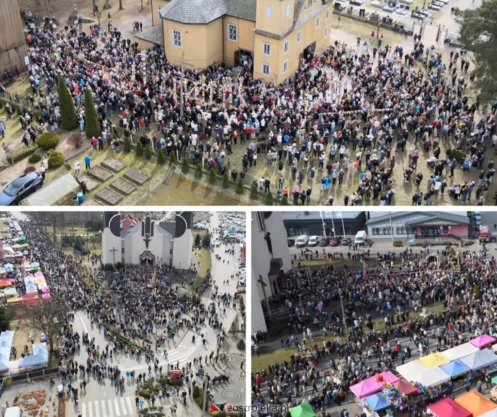 To nagranie zapiera dech! Zobacz Niedzielę Palmową w Łysych z lotu ptaka [WIDEO, ZDJĘCIA]