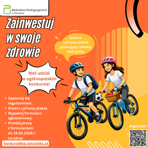Zrób plakat o zdrowiu i wygraj nagrodę. Biblioteka Pedagogiczna zaprasza uczniów do konkursu!