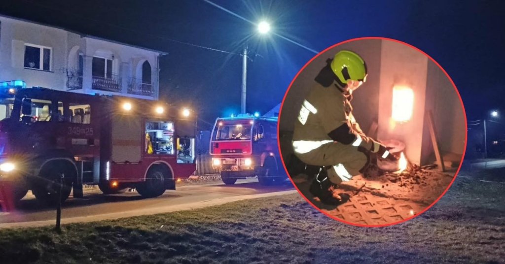 Chwile grozy w sobotni wieczór. Strażacy ratowali dom przed spaleniem [ZDJĘCIA]