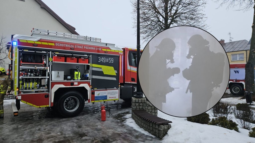 Ewakuacja na posterunku policji. Alarm o zadymieniu postawił służby na nogi [ZDJĘCIA]