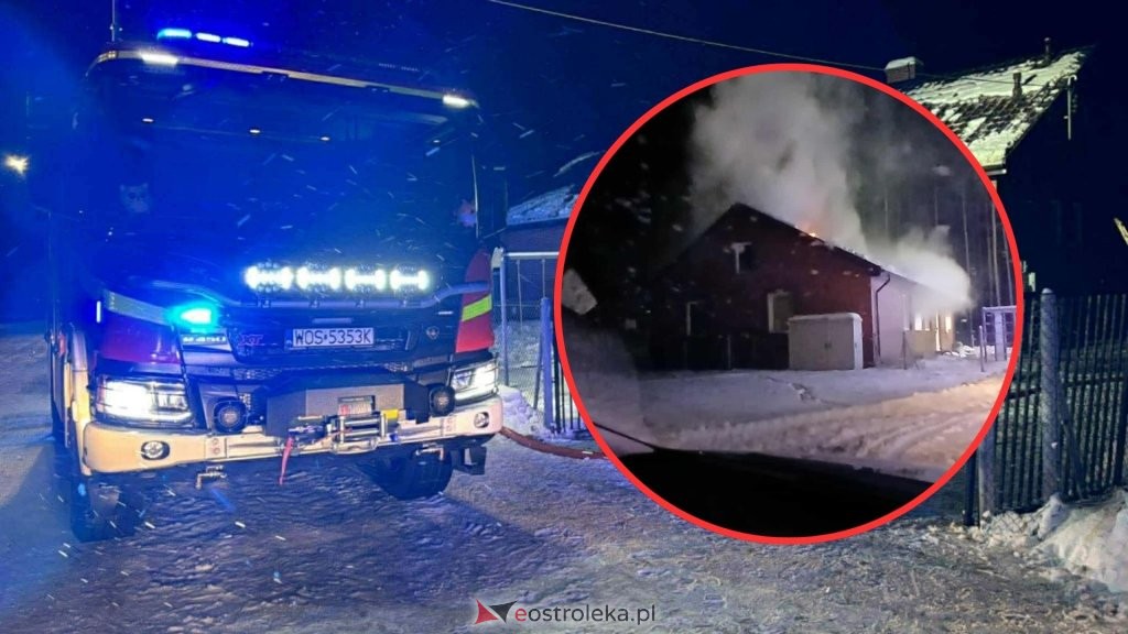 Pożar świetlicy wiejskiej w Ratajach. Na miejscu wiele jednostek straży [WIDEO, ZDJĘCIA]
