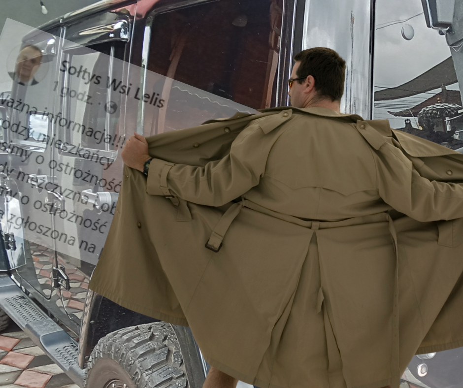 Ekshibicjonista w ciemnym jeepie? "Prosimy o ostrożność"