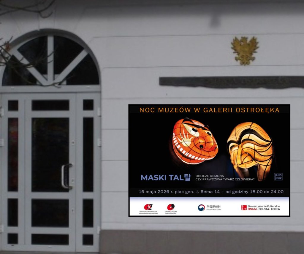 Noc Muzeów w Galerii Ostrołęka: Koreańskie maski i warsztaty dla mieszkańców