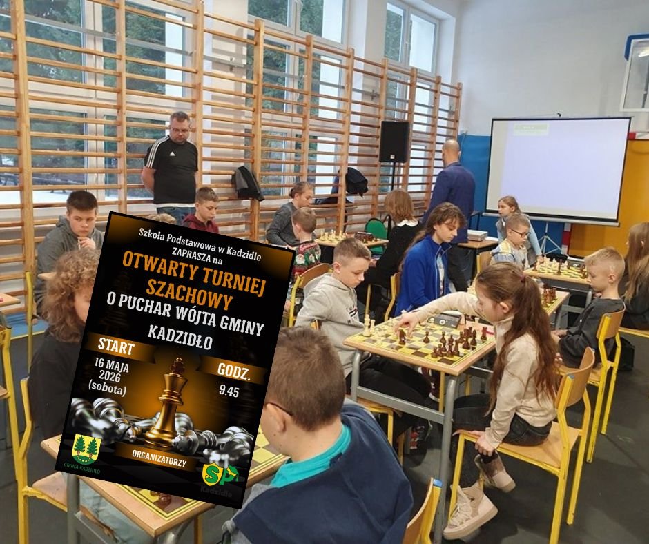 Turniej Szachowy o Puchar Wójta Gminy Kadzidło już 16 maja!