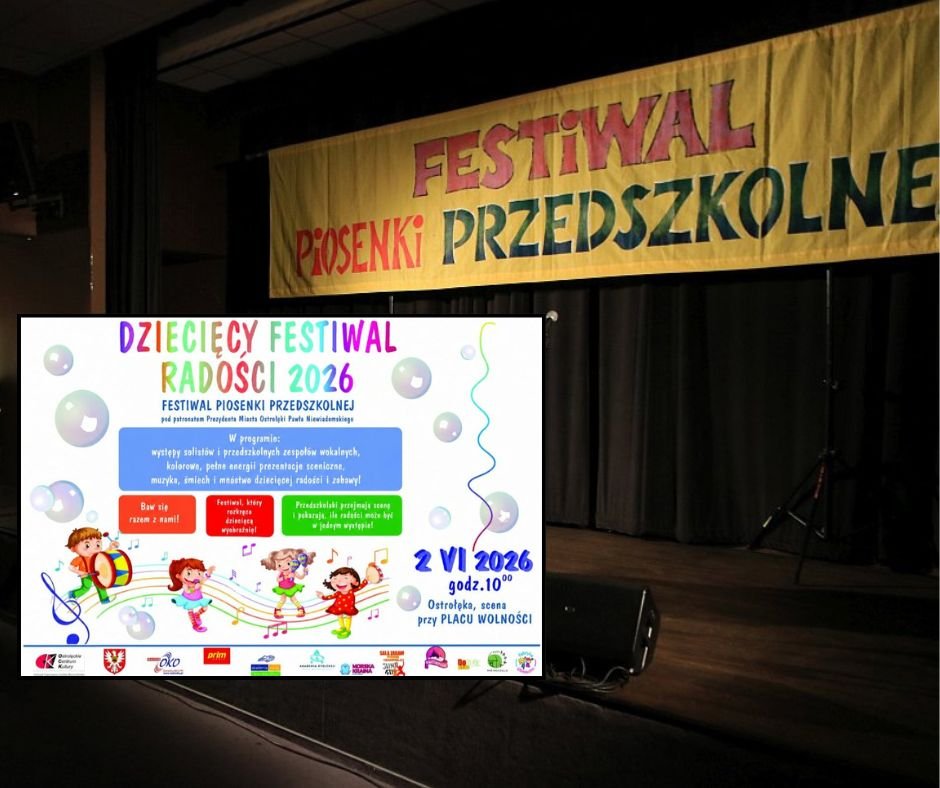 Festiwal Piosenki Przedszkolnej w Ostrołęce. Dziecięcy Festiwal euforii 2026 już niebawem!