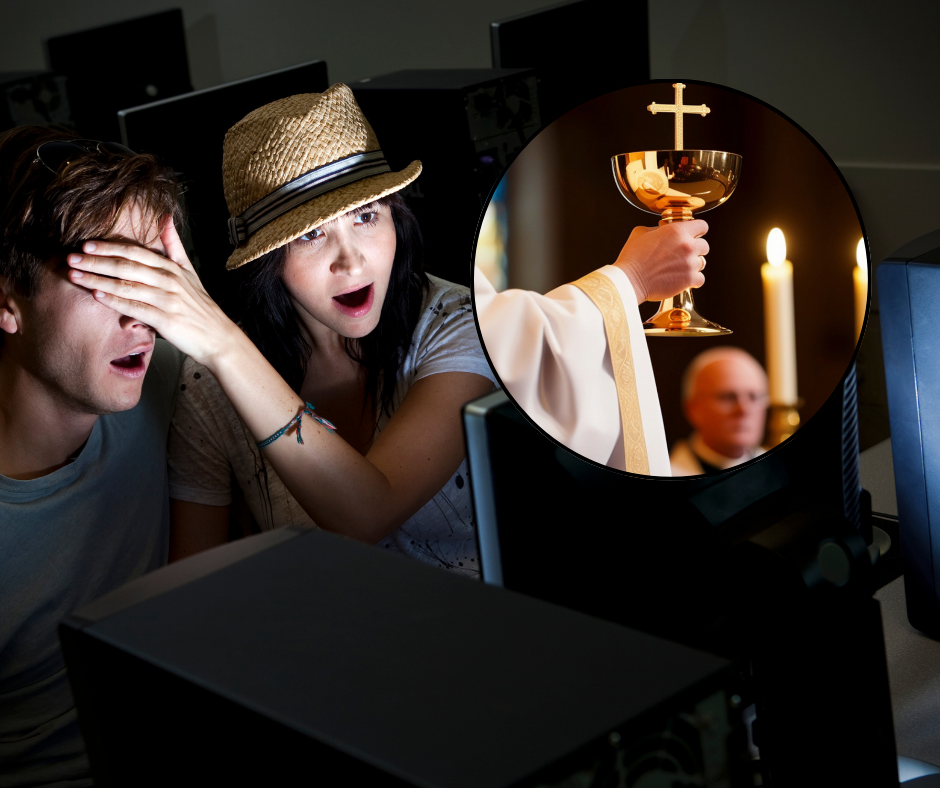 Wierni słuchali w milczeniu, ksiądz mówił o pornografii. "To jest straszne"