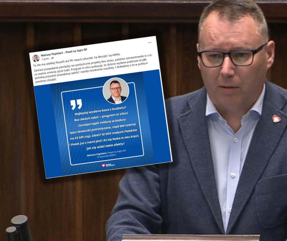 Poseł Popielarz: Program in vitro najlepiej wydaną kasą. "10 000 małych Polaków już z nami"