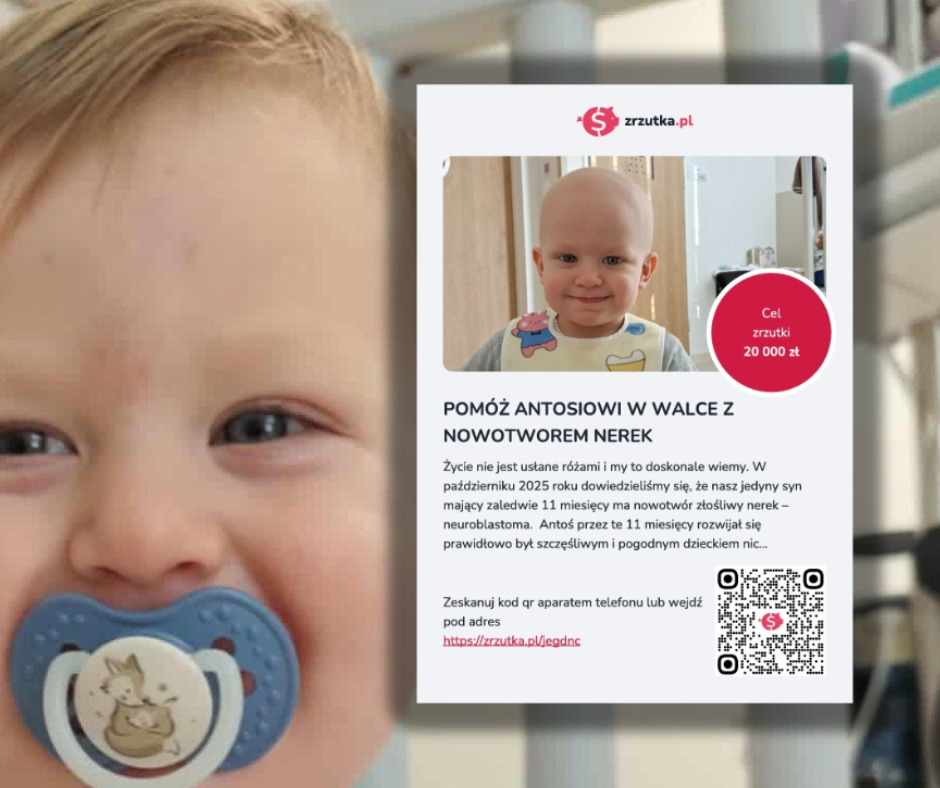 Pomóż Antosiowi w walce z nowotworem nerek! [ZRZUTKA]