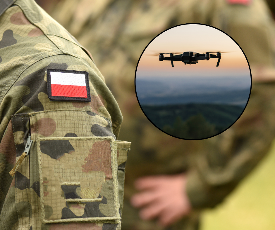 Dron spadł w jednostce wojskowej w Przasnyszu. "Kilkadziesiąt metrów od magazynu uzbrojenia"