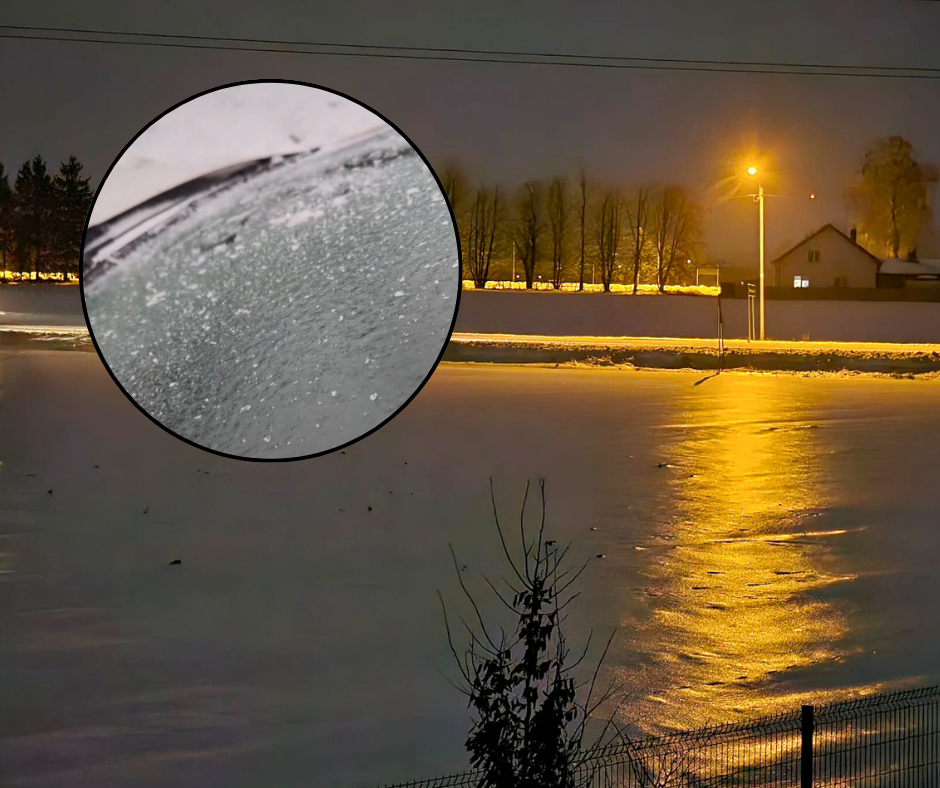 Gołoledź paraliżuje Ostrołękę i powiat. Kolejny alert RCB. "Jeśli możesz, zostań w domu"