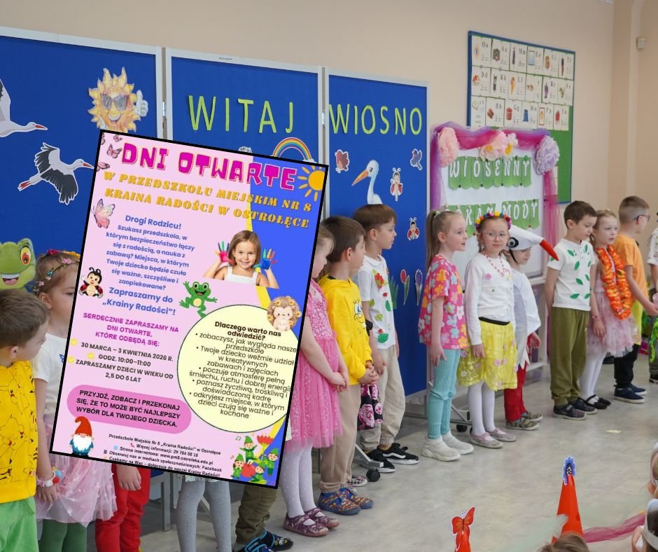 Przedszkole Miejskie nr 8 „Kraina Radości” zaprasza na dni otwarte. Kiedy?