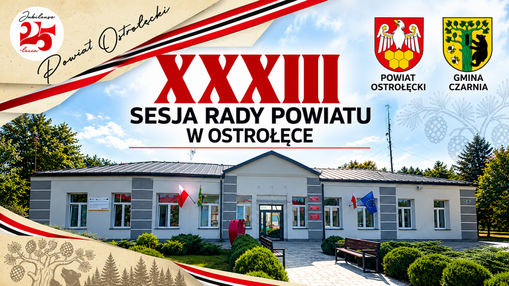O tym decydują dziś radni powiatu ostrołęckiego. Oglądaj na żywo!