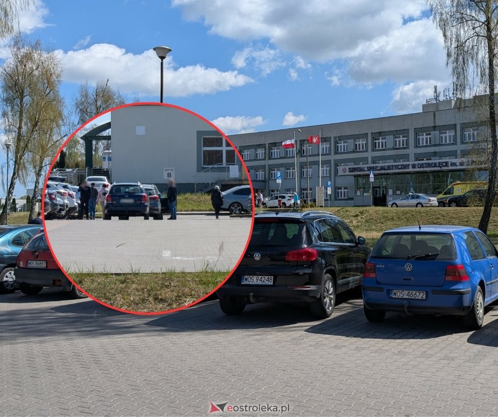 Furia w ostrołęckim szpitalu: 37-letnia Ukrainka wpadła w szał i demolowała auta! [ZDJĘCIA]