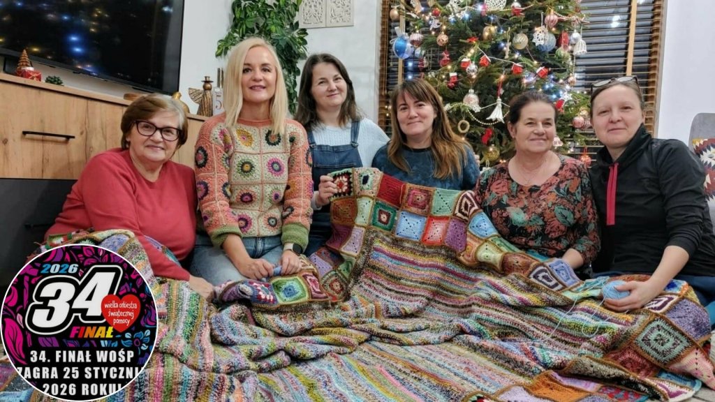 Wyjątkowe rękodzieło z gminy Rzekuń na aukcji WOŚP. Ruszyła licytacja szydełkowego pledu! [ZDJĘCIA]