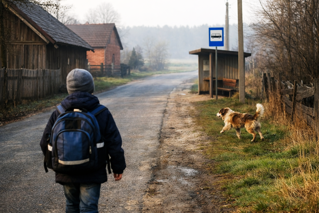 Sołtys bije na alarm. "Dzieci nie mogą bezpiecznie dotrzeć do autobusu"