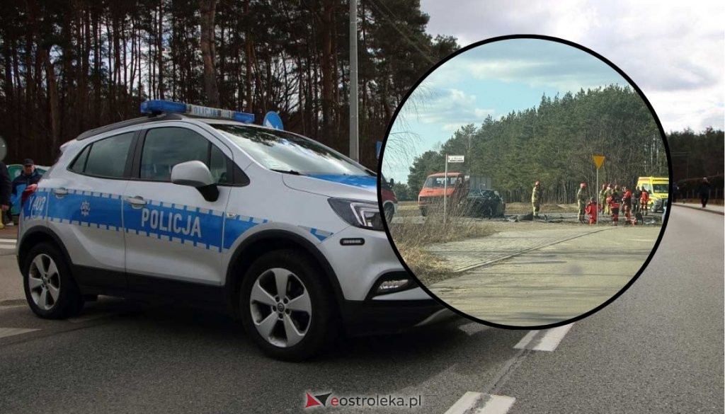 Poważny wypadek na trasie z Ostrołęki do Kadzidła. Rozbite auta i zablokowana droga! [WIDEO, ZDJĘCIA]