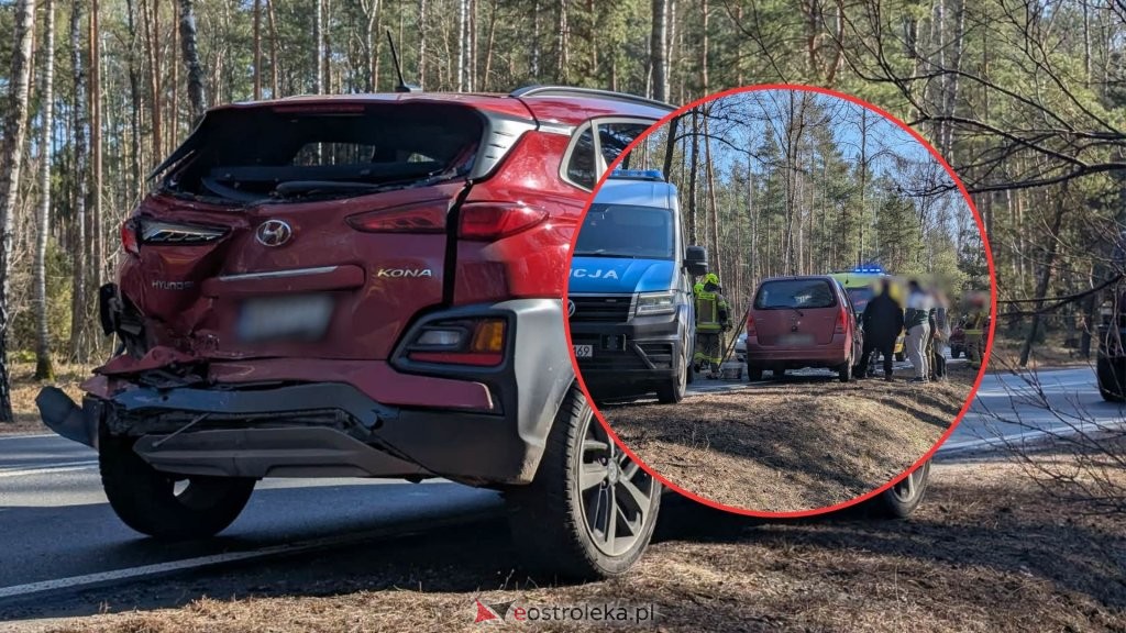 Utrudnienia na trasie Ostrołęka-Kadzidło. Poważny wypadek w Łodziskach [WIDEO, ZDJĘCIA]