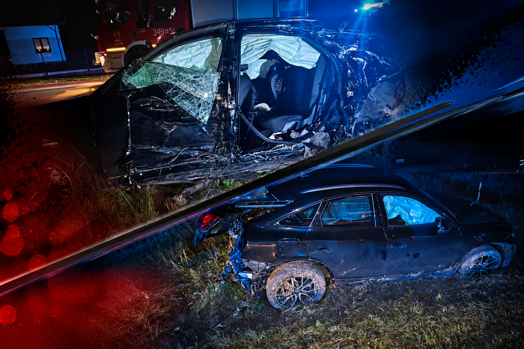 Prawie 2 promile za kierownicą. 41-latek doprowadził do kosztownego wypadku pod Ostrołęką [ZDJĘCIA]