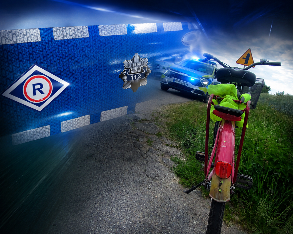 Groźny wypadek z udziałem rowerzysty. 73-latek trafił do szpitala [ZDJĘCIA]