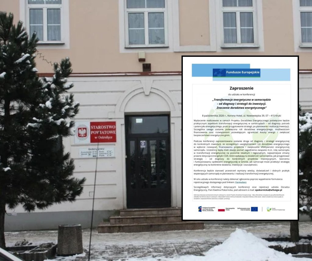 Oszczędności i nowoczesna energia w gminie. Starostwo Powiatowe zaprasza na konferencję w Krukach!