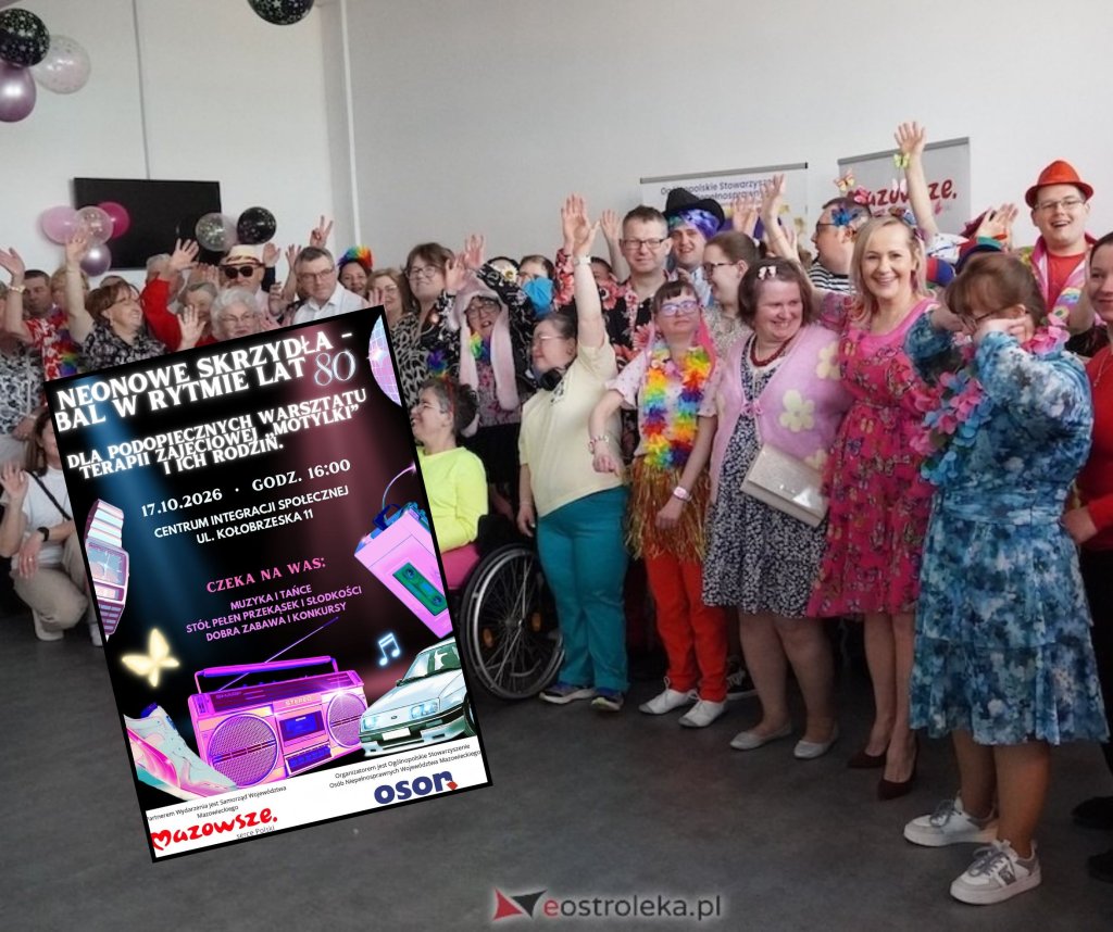 Neonowe Skrzydła. Bal w rytmie lat 80. dla podopiecznych WTZ „Motylki”