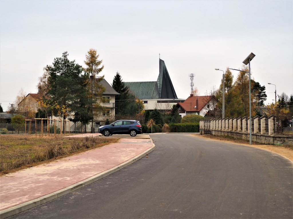 Ulica Kościelna miejscowości Nowa Wieś, fot. Urząd Gminy Olszewo-Borki