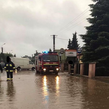 Ostrów Mazowiecka zalana po wczorajszej ulewie [ZDJĘCIA]