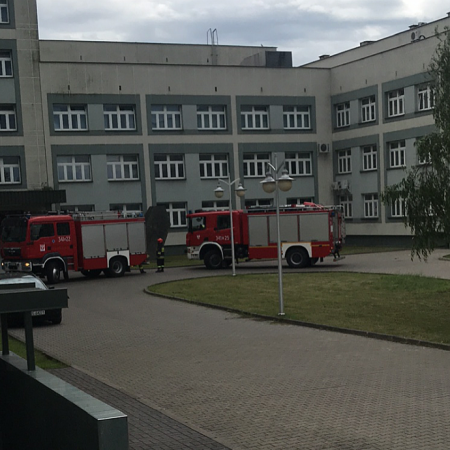 Akcja strażacka w ostrołęckim szpitalu [FOTO]