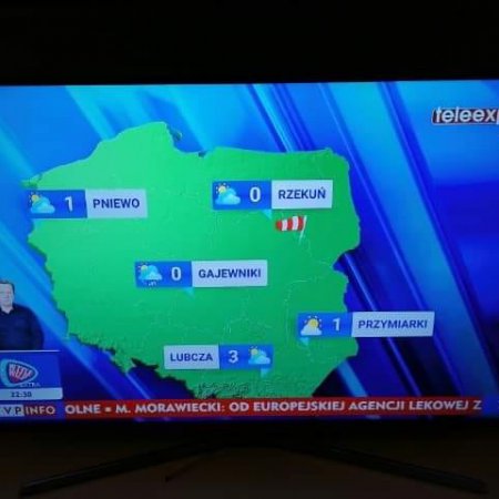 Rzekuń w pogodzie Teleexpresu