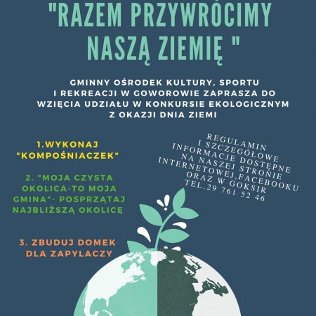 Razem przywrócimy naszą Ziemię - konkurs ekologiczny